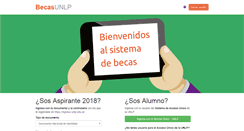 Desktop Screenshot of becas.unlp.edu.ar