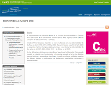 Tablet Screenshot of congresoeducacionfisica.fahce.unlp.edu.ar